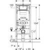 Geberit Duofix Wc Element Met Sigma Inbouwreservoir 12cm (up320) Met Geluidsisolatieset 2